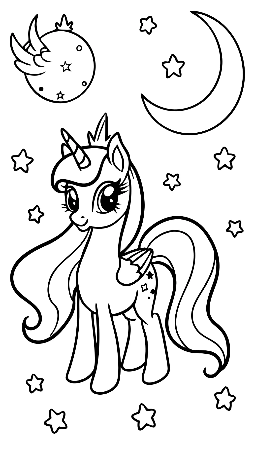 coloriages princesse luna